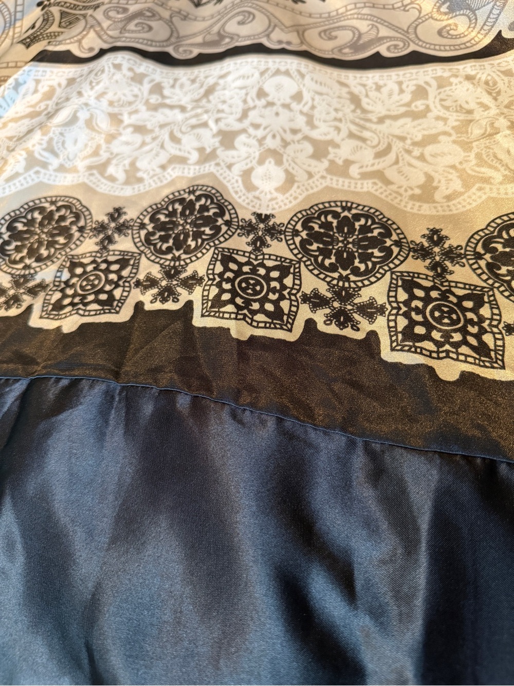 Sangria Black White Handkerchief Hem Dress Size 16 Sleeveless Fit & Flare - Picture 8 of 15